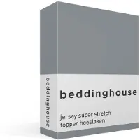 Beddinghouse katoen - Topper Hoeslaken - 180 x 200/220 cm Pocket depth: 25 cm - Blauwgrijs