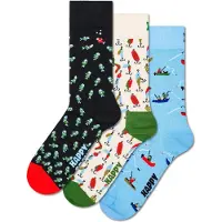 Happy socks sokken Hook - set van 3 multi Jongens/Meisjes Katoen All over print - maat 41-46
