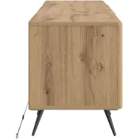 vidaXL LED tv-meubel Artisanaal eiken Bewerkt hout
