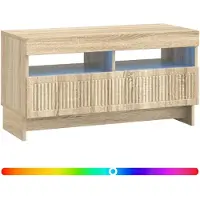 vidaXL LED tv-meubel ALKMAAR 81 x 35 x 43 cm Sonoma Eiken Bewerkt hout