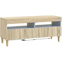 vidaXL LED tv-meubel ARNHEM 100 x 35 x 43 cm Sonoma Eiken Bewerkt hout