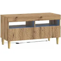 vidaXL 3-delig LED TV-meubel DELFT, kunstmatig eikenhout