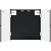 vidaXL Dartbord Kabinet BREDA Zwart 52,5 x 10,5 x 53,5 cm Bewerkt hout