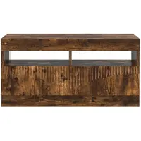 vidaXL LED-TV-kast, rook eikenhout, houtvezel