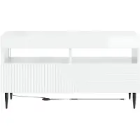 vidaXL LED-TV-kast HAARLEM, 81 x 35 x 43 cm, hoogglans wit