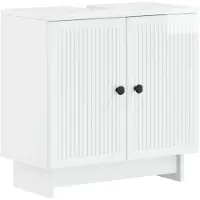 vidaXL Wastafel kabinet voor de badkamer EDE Hoogglans Wit