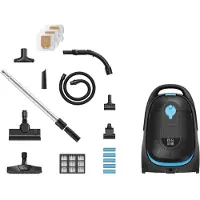 Nilfisk Perform Pet Care Plus Parquet Stofzuiger met Zak – HEPA 14 Filter, 4L Capaciteit, Pet Brush, LED Combi Mondstuk, Geschikt voor Harde Vloeren & Tapijt, 10 Jaar Motorgarantie