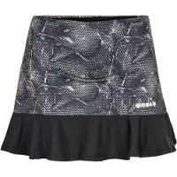 Diadora Abstracte tennisrok voor dames (Zwart)