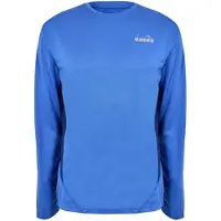Diadora Heren T-shirt met lange mouwen en X Run-logo (Perzisch Blauw)