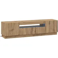 vidaXL LED tv-meubel Artisanaal eiken Bewerkt hout