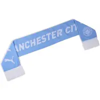 Puma Unisex-sjaal voor volwassenen van Manchester City FC, geweven, uit de Essential-collectie (Lichtblauw)