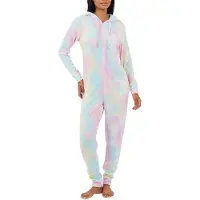Brave Soul Dames It Was All A Dream Tie-Dye Slim All-In-One-nachtkleding (Pastel Roze)