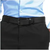 BOSS Heren Carmello Leren Dress Belt (Zwart)