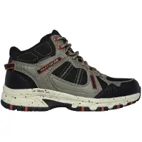 SKECHERS Leren wandelschoenen voor heren met Hillcrest-logo (Natuurlijk/Zwart)