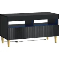 vidaXL LED tv-meubel ARNHEM 81 x 35 x 43 cm Zwart Bewerkt hout