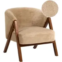 Beliani SKEI - Fauteuil - Beige - Kunstbont