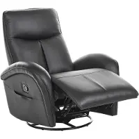Beliani DANAE - Relaxfauteuil - Zwart - Kunstleer