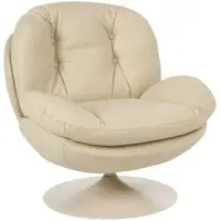 Beliani NOLVIK - Draaifauteuil - Beige - Kunstleer