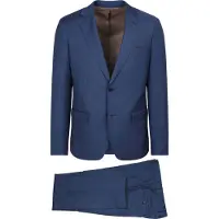 Suitable Sharkskin Kostuum Wol Royal Blauw | Donkerblauw | Maat 52