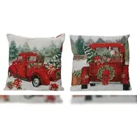 Décoris Kussen polyester square jacquard 2ass 1 stuk