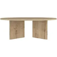 Vente-unique Ronde salontafel - Natuurlijk licht TOPANIA