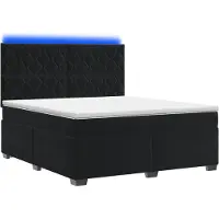 vidaXL Boxspringbed met matras, zwart, 140 x 190 cm, fluweel