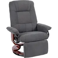 HOMCOM Recliner-Polyester-87L x 78B x 100H cm-Grau