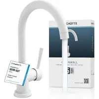 Schutte CORNWALL Design Keukenkraan - Mengkraan - Hoge, Draaibare Ronde Uitloop - Zijdelingse Greep - Wit Mat