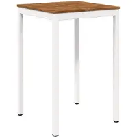 vidaXL Tuin Bar Tafel Natuurlijk en Wit 70 x 68,5 x 105 cm