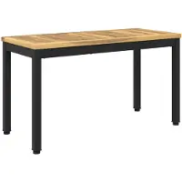 vidaXL Tuinbank, 80,5 x 35 x 45 cm, massief acaciahout, wit en zwart