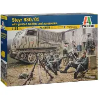 Italeri Modelbouwpakket Militaire voertuigen - 6549 Steyr RSO/01 with German Soldiers Plastic - 1:35 - Modelbouw