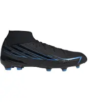 Adidas F50 Hyperfast League Mid Gras Voetbalschoenen (FG) Zwart Zwart Blauw