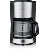 Severin KA 9370 Filterkoffiezetapparaat – 1,5L – 12 kopjes – RVS/Zwart – 1000W – Met warmhoudplaat & druppelstop