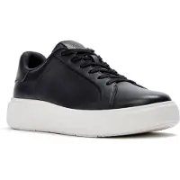 FitFlop Women RTG Leather Lace Up Trainers Black-Schoenmaat 41