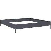 vidaXL Verhoogde plantenbak, antraciet, 100x100x18,5 cm, staal
