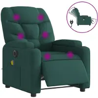 vidaXL Massagestoel elektrisch verstelbaar stof donkergroen