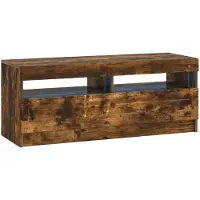 vidaXL LED tv-meubel UTRECHT 3 st Gerookt eiken Bewerkt hout