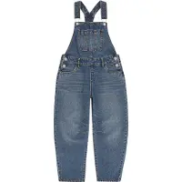 Levi's Kids denim tuinbroek - mediumblauw Effen - maat 158
