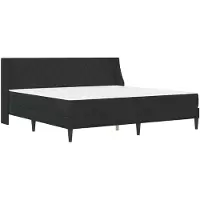 vidaXL Bedframe met matras Zwart 180 x 200 cm fluweel