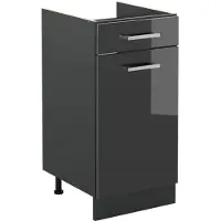 Vicco Keukenonderkast R-Line Antraciet Hoogglans/Antraciet 40 cm zonder werkblad, Model 61013