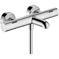 Hansgrohe Ecostat Fine - Thermostatische badkraan, geborsteld zwart chroom 13325340