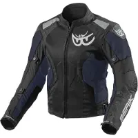 Berik Vephe dames motorjas, textiel, zwart/blauw, maat 50