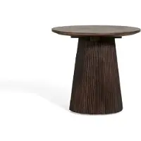 Nest of Nora Bijzettafel Nala - mangohout rond Ø50 cm - Donkerbruin