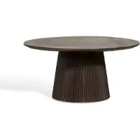 Nest of Nora Bijzettafel Nala - mangohout rond Ø80 cm - Donkerbruin