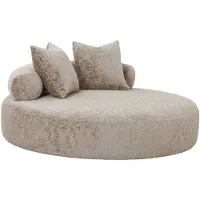 Nest of Nora Daybed slaapbank met 2 kussens - Rond chenille - Natural
