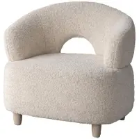 Ebuy24 Moglas fauteuil bouclé wit.
