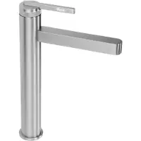 REA - Wastafelkraan Grace Brush Nickel High - 15 x 4 x 28,7 cm