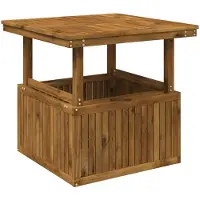 vidaXL Tuin-eettafel van massief acaciahout, in hoogte verstelbaar