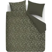 Rivièra Maison Dekbedovertrek Sanu Olive Green Velvet-200 x 200 / 220 cm | 2-Persoons