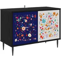 vidaXL TV-kast MAINZ, 69 x 33 x 50,5 cm, zwart, eikenlook